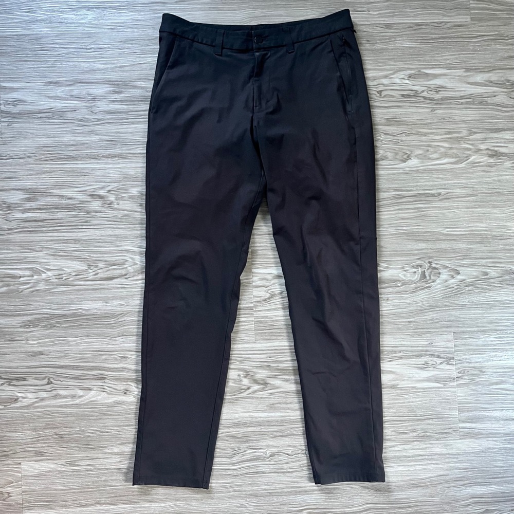 Lululemon Mens Commission Slim Fit Pant 30 Warpstreme Black Size 32 33x30